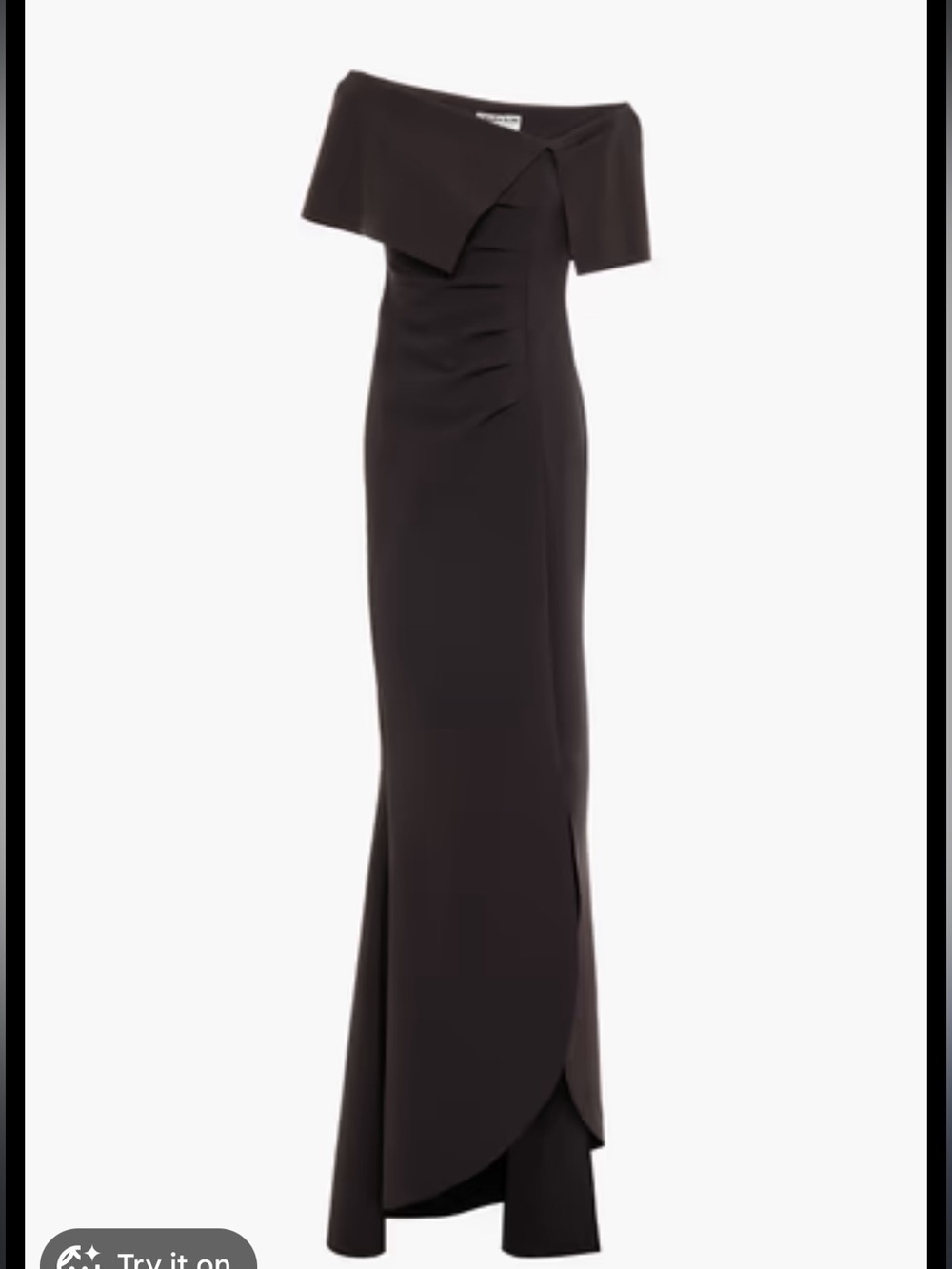Chiara Boni La Petite Robe scuba off-the-shoulder gown sz 36